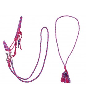 Licol éthologique corde "Combi Liberty"-fuchia-la-halle-au-minis