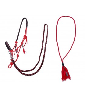 Licol éthologique corde "Combi Liberty"-rouge- la-halle-aux-minis