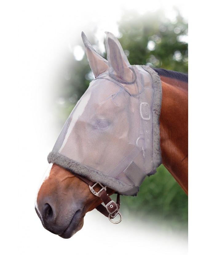 Masque avec oreille doublé molleton- gris - la halle aux minis