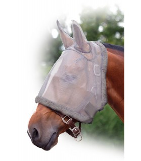 Masque avec oreille doublé molleton- gris - la halle aux minis