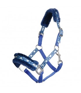 Licol coeur bleu shetland - la halle aux minis