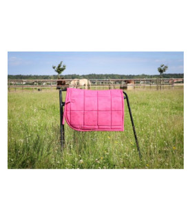tapis shetland en velours daim - rose - La Halle aux minis