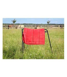 tapis shetland en velours daim - rouge - La Halle aux minis