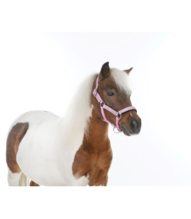 Licol nylon brillant rose - shetland - La halle aux minis