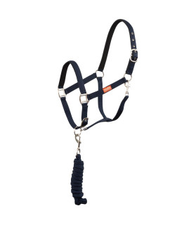 Licol uni shetland + longe assortie - noir - La halle aux minis