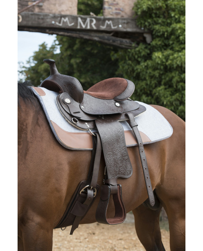 selle western westride "topeka" - havane - la halle aux minis.