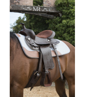 selle western westride "topeka" - havane - la halle aux minis.