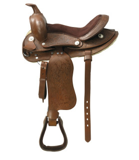 selle western westride "topeka" - havane - la halle aux minis. 8 pouces