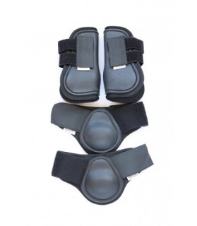 Ensemble de protection - guêtres & protège-boulet - noir - mini-shet - la halle aux minis